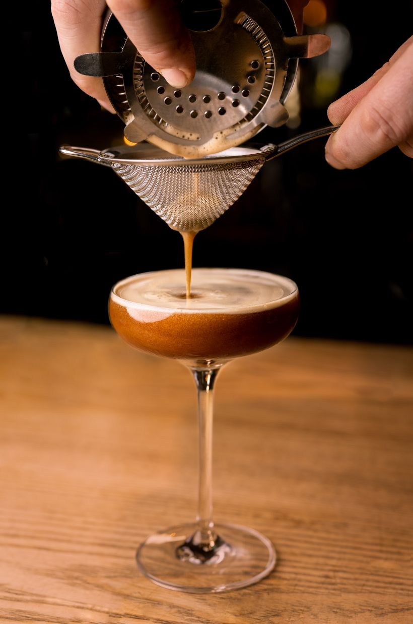 cocktail being poured